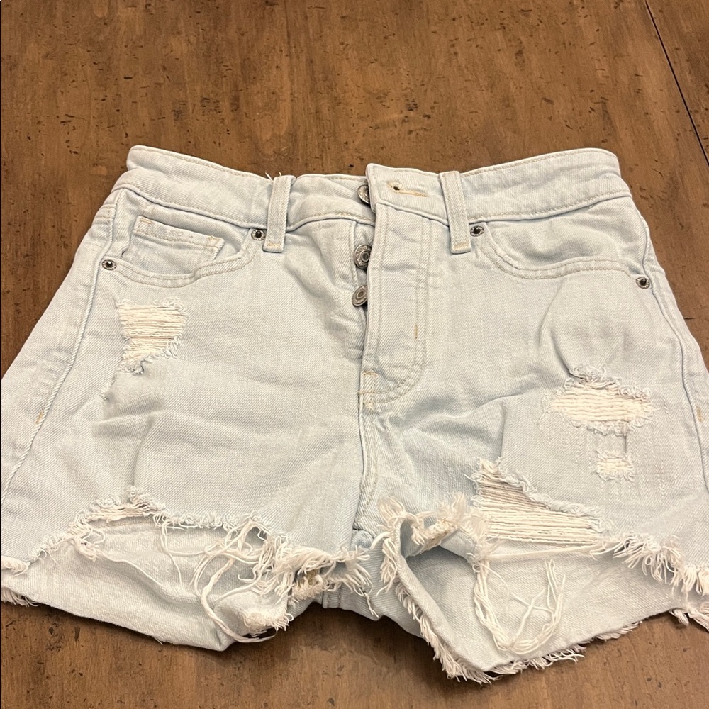 Old Navy Light Blue Distressed Jean Shorts